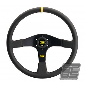 VELOCITA 380mm STEERING WHEEL in SUEDE LEATHER & BLACK SPOKES