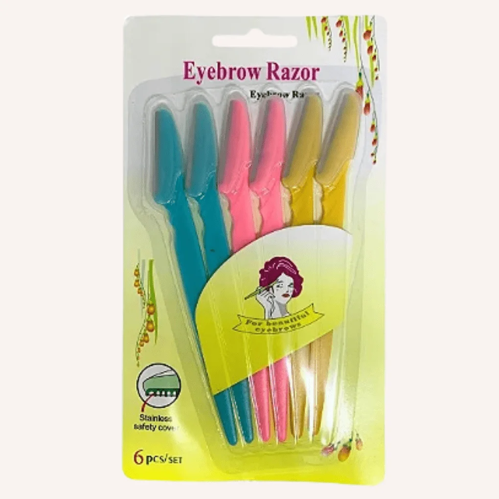 Kit Com 6 Navalhas para Sobrancelha