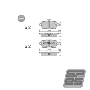 Pastilhas traserias S50 MERCEDES BENZ A45 176